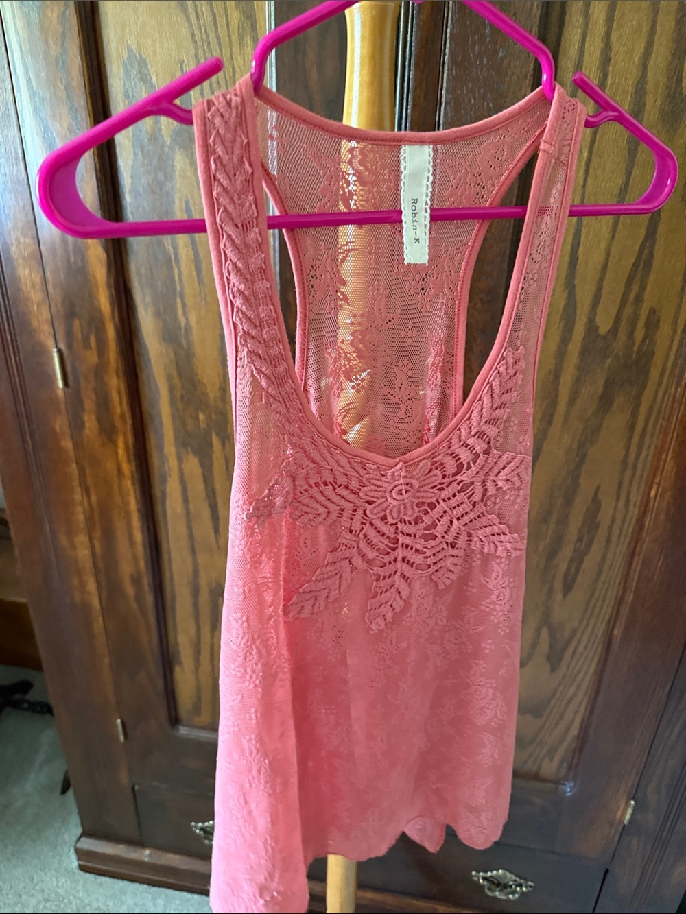 Lace Racerback Tank Tops - Picture 6 of 8